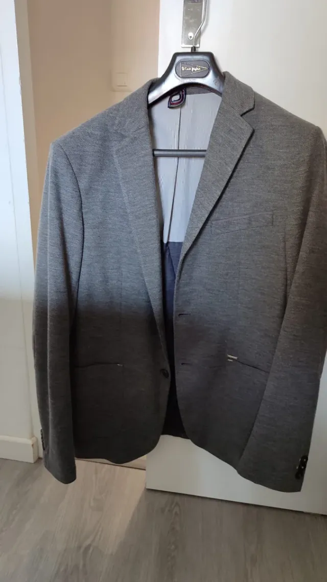 Chaqueta de traje gris hombre