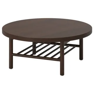 Mesa de centro redonda Ikea madera chapa haya