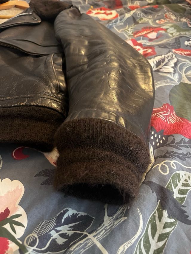 Schott G-1 A-2 Chaqueta Cuero Piloto 1970s