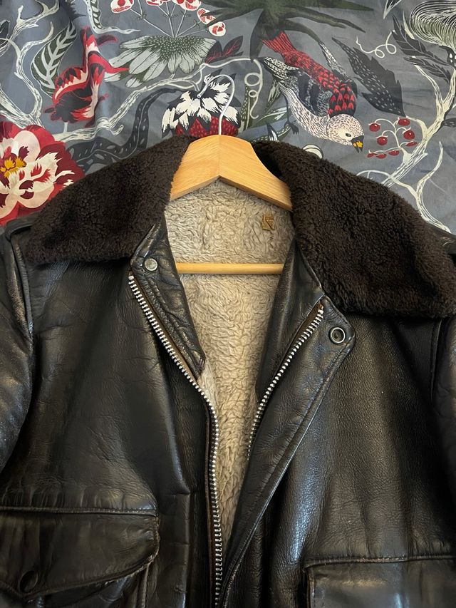 Schott G-1 A-2 Chaqueta Cuero Piloto 1970s