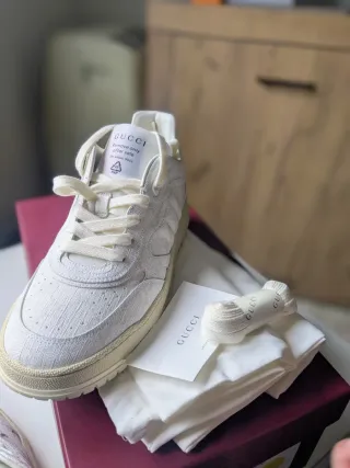 Bambas Gucci Reweb Beige/Blanco