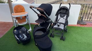 Trona Peg-Pérego + Trío Cybex Balios S+ carrito