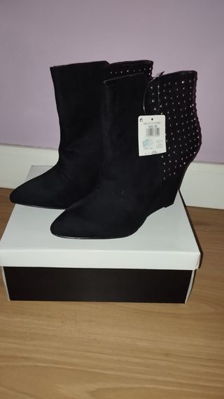Botas El Corte Inglés Talla 39 Negras Tachuelas
