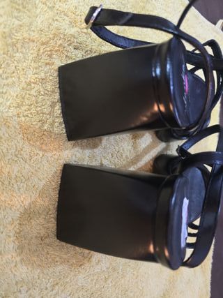 Sandalias Tacón Ulanka Talla 38 Piel Sintética