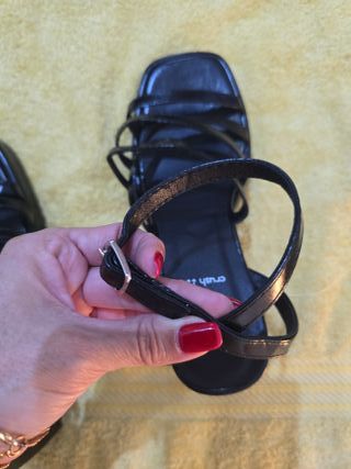 Sandalias Tacón Ulanka Talla 38 Piel Sintética