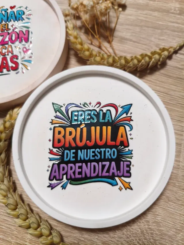 Posavasos/Joyero con frases motivadoras