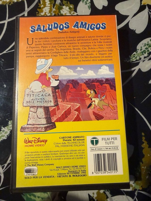 VHS Saludos Amigos Disney Originale