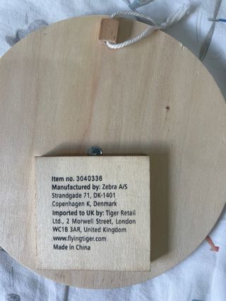 Reloj de madera para aprender las horas