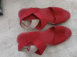 Sandalias Esparto Rojas