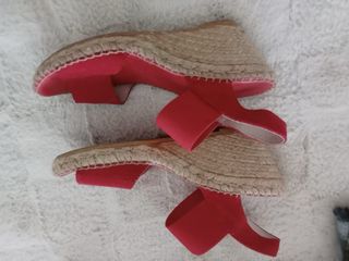 Sandalias Esparto Rojas