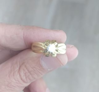 Solitario  de caballero con Circonita - Oro 18 Kte