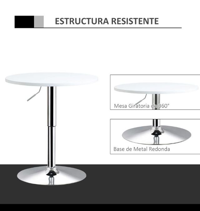 Mesa de bar redonda ajustable
