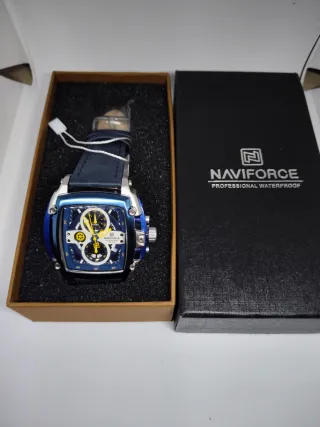 Reloj Naviforce Deportivo Azul y Plateado