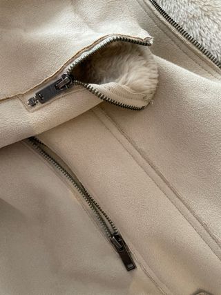 pelliza, cazadora, chaqueta piel beige borreguito