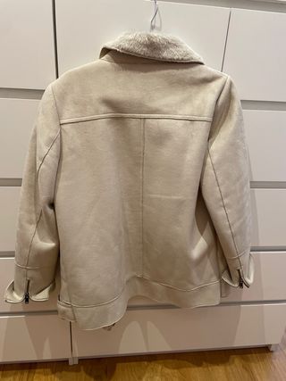 pelliza, cazadora, chaqueta piel beige borreguito