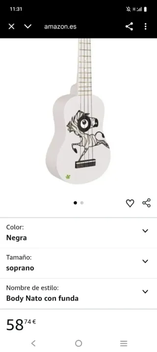 Ukelele de madera Stagg