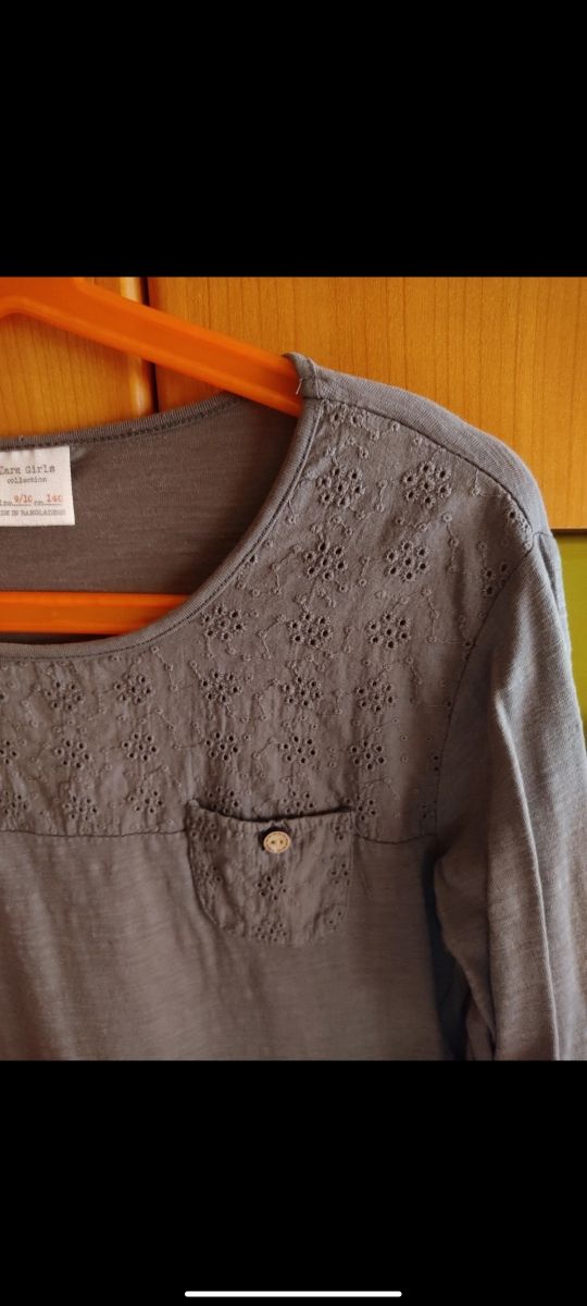 Camiseta Zara bordado calado 9/10 años