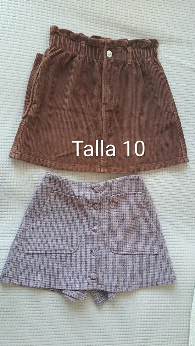 Lote 2 faldas Zara niña Talla 10