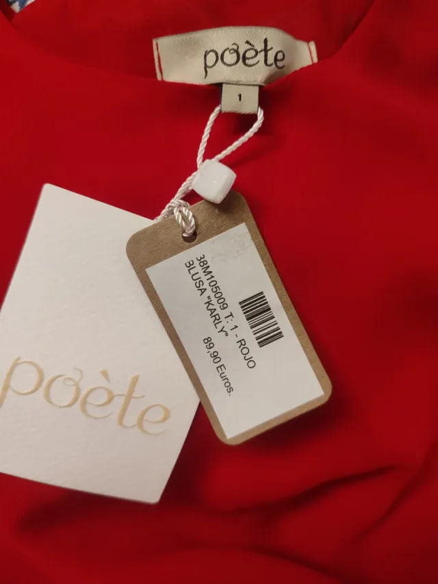 Blusa Poète Karly Roja Talla 1