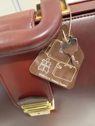 Maletín Chirivella Piel Marrón Nuevo