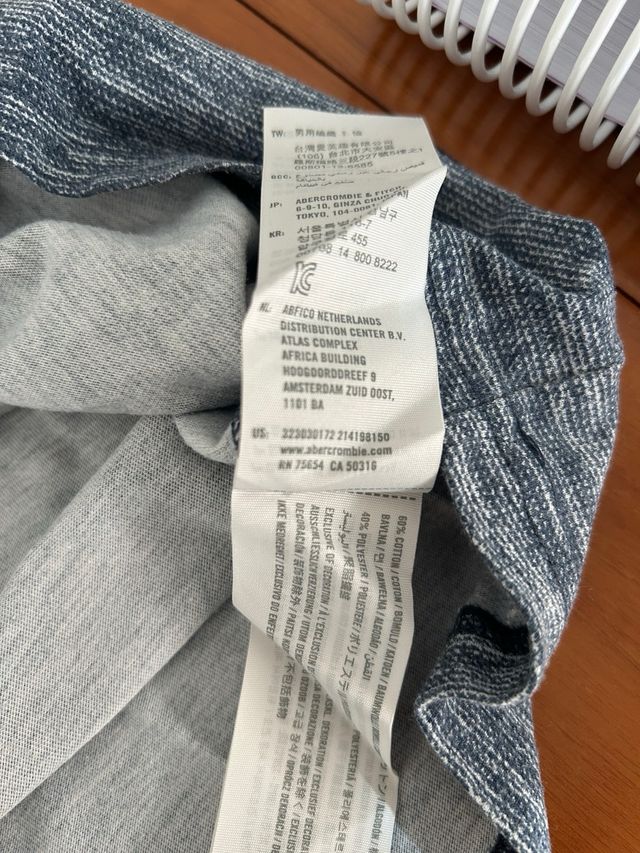 T-shirt Hollister Uomo Blu e Bianca