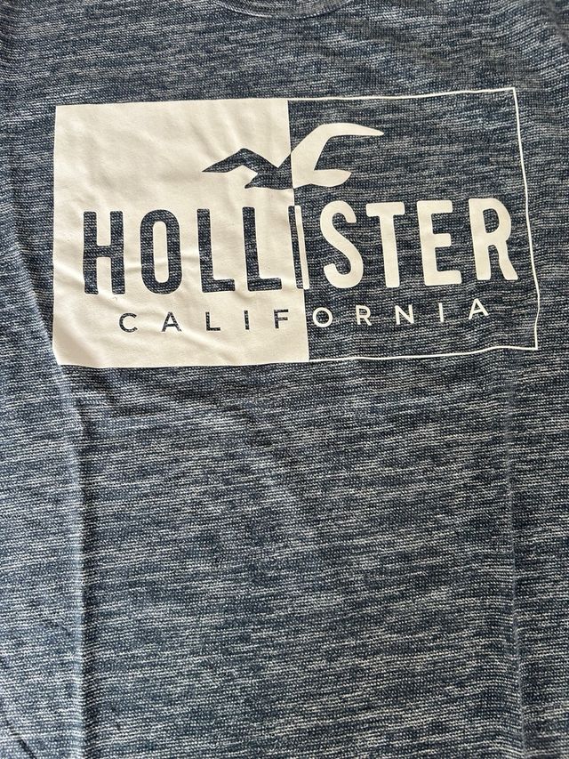 T-shirt Hollister Uomo Blu e Bianca
