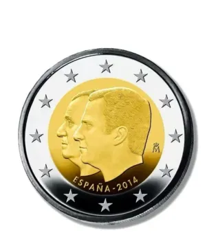 Moneda Conmemorativa 2 euros España 2014 Felipe VI