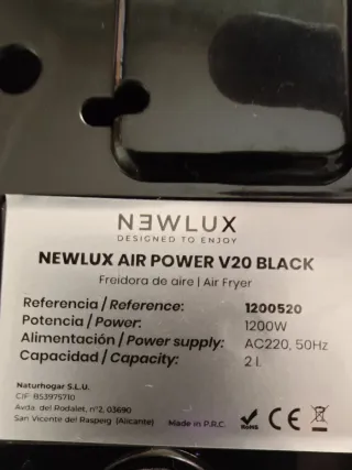 Freidora de Aire 2L, 1200W