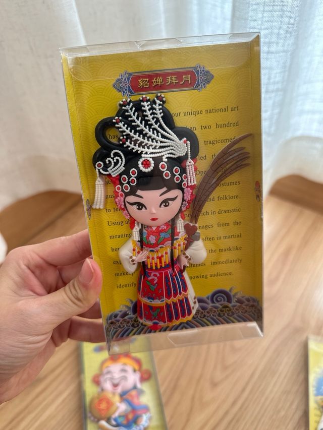 Imanes de nevera de ópera china, 3uds