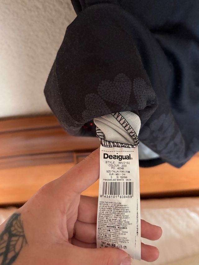 Vestido Desigual Negro Multicolor