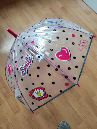 Paraguas infantil transparente automático