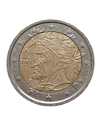 2€ Italia Dante 2003 Moneda Coleccionista