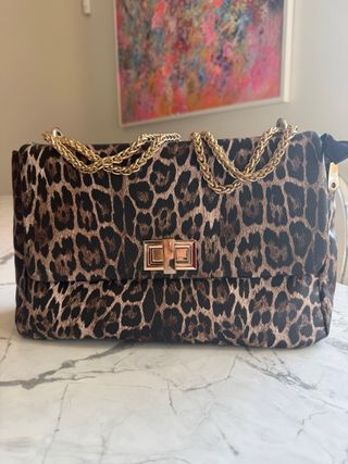 Borsa leopardata Alessia Massimo - Nuova