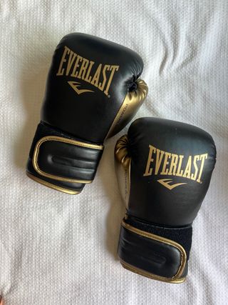 Guantes Boxeo Everlast 14oz Negros/Dorados