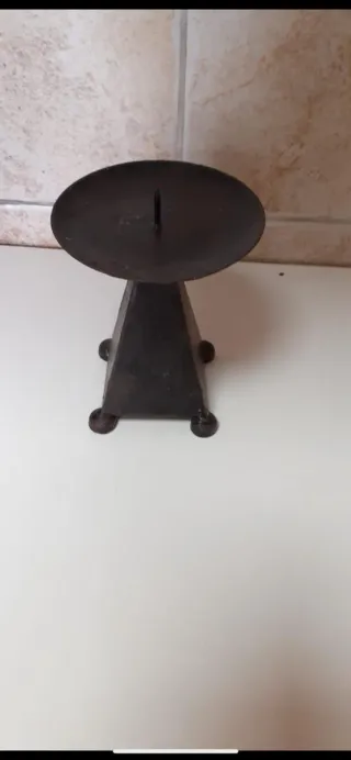 Portacandele in metallo nero