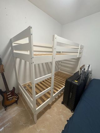 Letto a castello Ikea in legno bianco