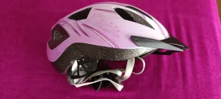 Casco Ciclismo Morado con Diseño