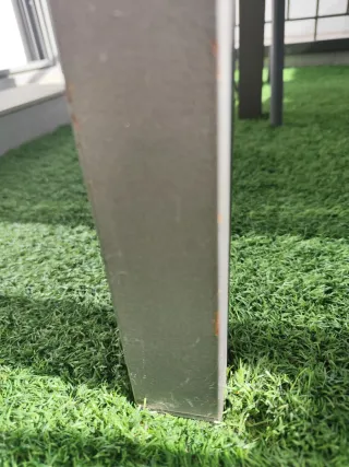 Mesa de forja con cristal 110x70cm