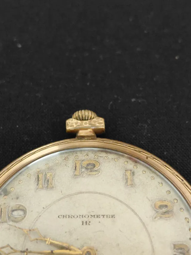 Reloj de bolsillo antiguo Chronometre HR antiguo
