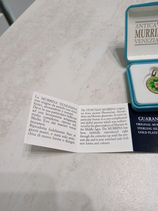 Ciondolo Antica Murrina Veneziana con certificato
