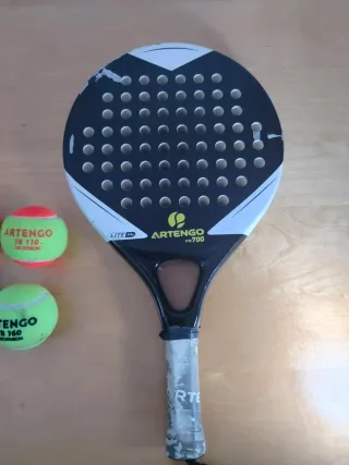 Raqueta pádel Artengo con funda y 4 pelotas