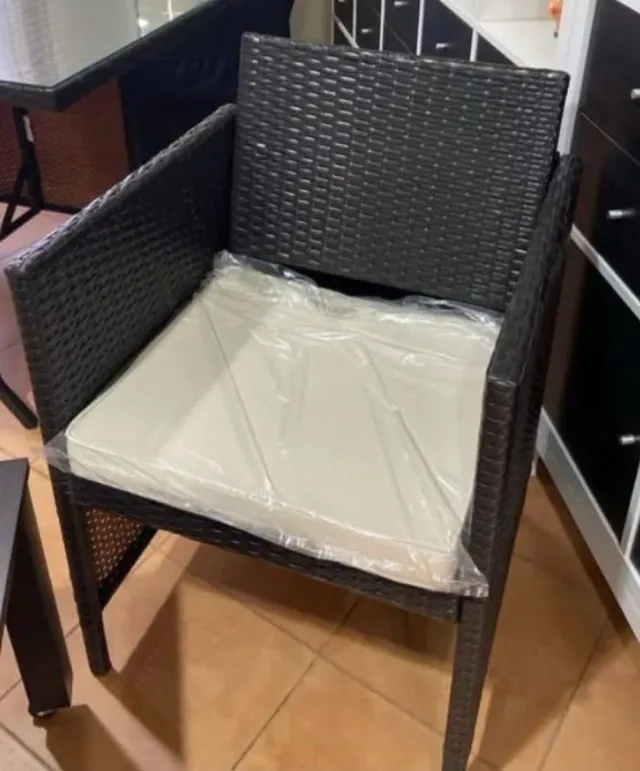 Mesa y 2 Sillas Exterior Mimbre