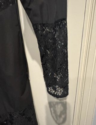 Vestido negro largo encaje Halloween