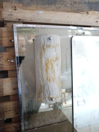 Espejo de baño con cajones y apliques