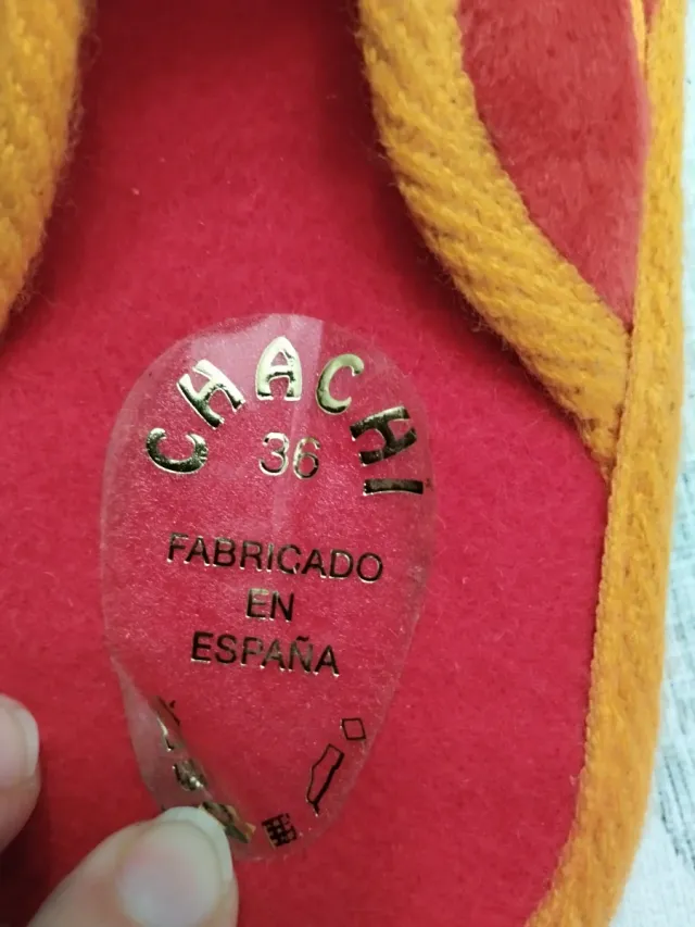 Chanclas Invierno Rojas Talla 36 Chachi