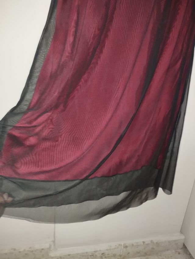 Vestido largo negro disfraz de bruja