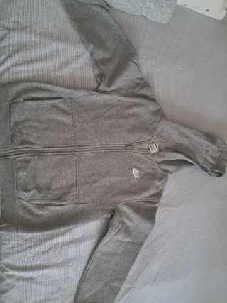 Sudadera Nike Gris Cremallera Bolsillos