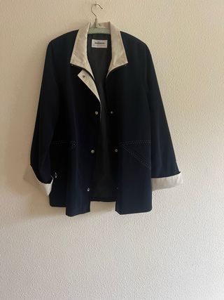 Chaqueta elegante Stralmann azul y beige