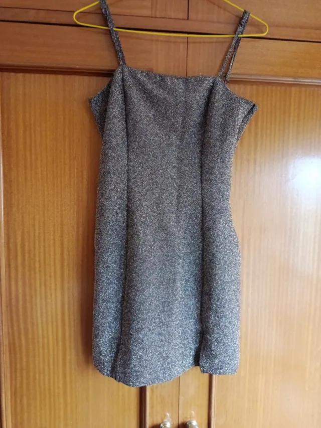 Vestido Brillantina dorado