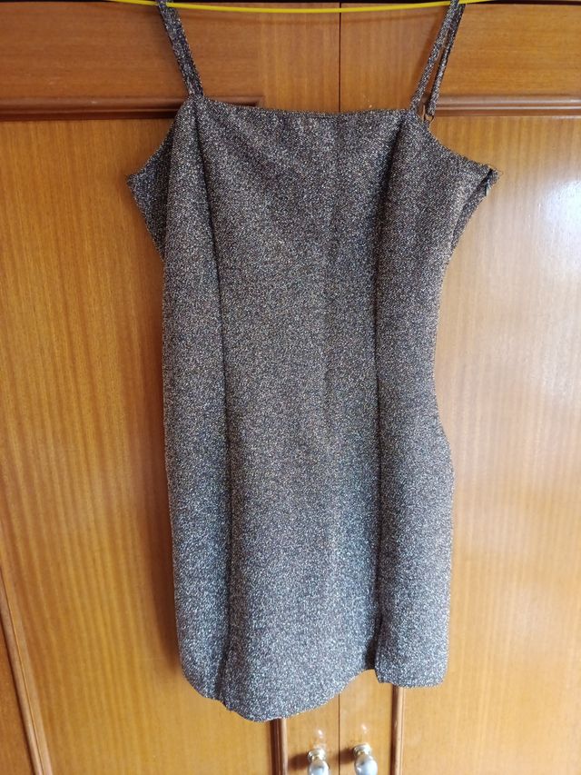 Vestido Brillantina dorado